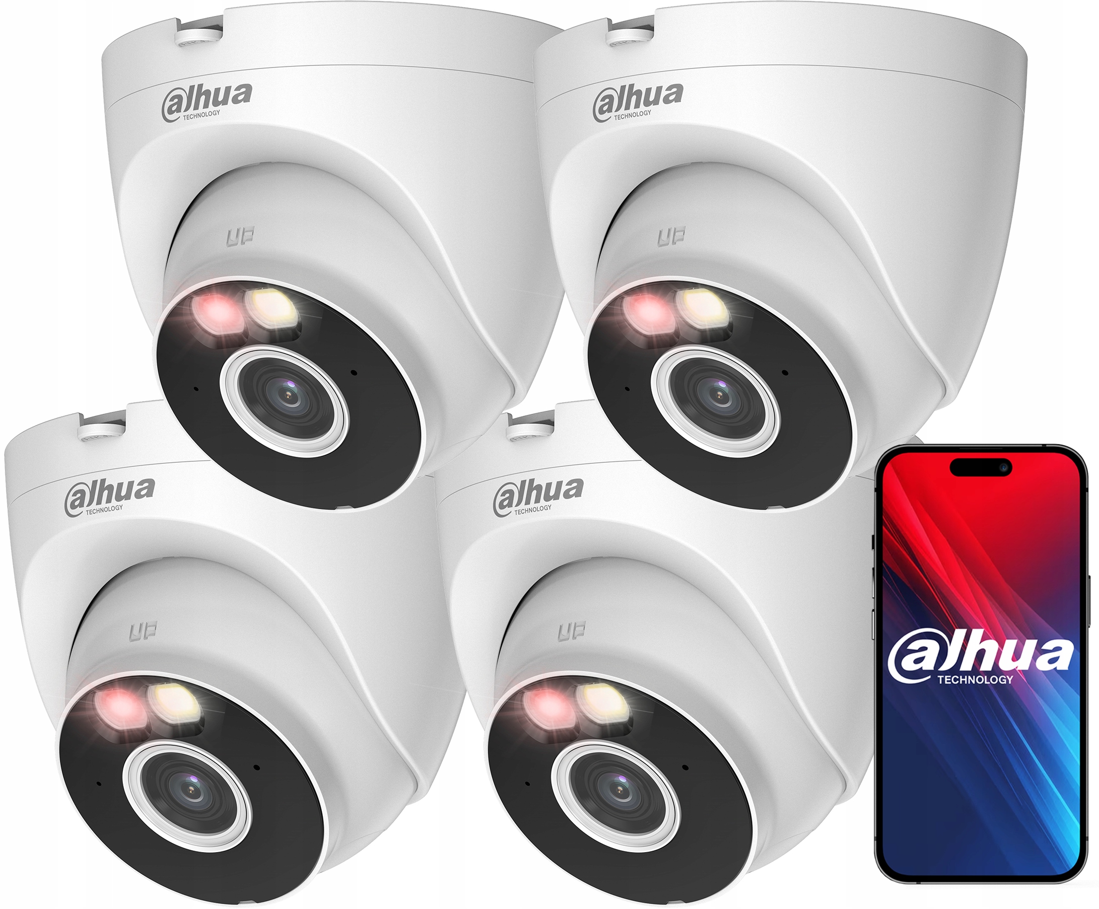 4x WiFi kamera 5MPx IPC-HDW1539DA-SAW-IL Dahua Vonkajšia Smart Dual Light