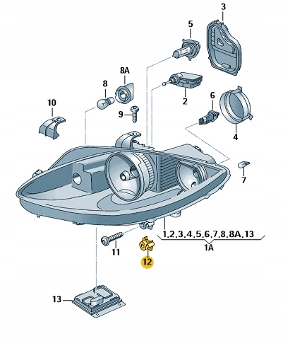 ZESTAW NAPRAWCZY LAMP SEAT LEON II ORYGINAŁ