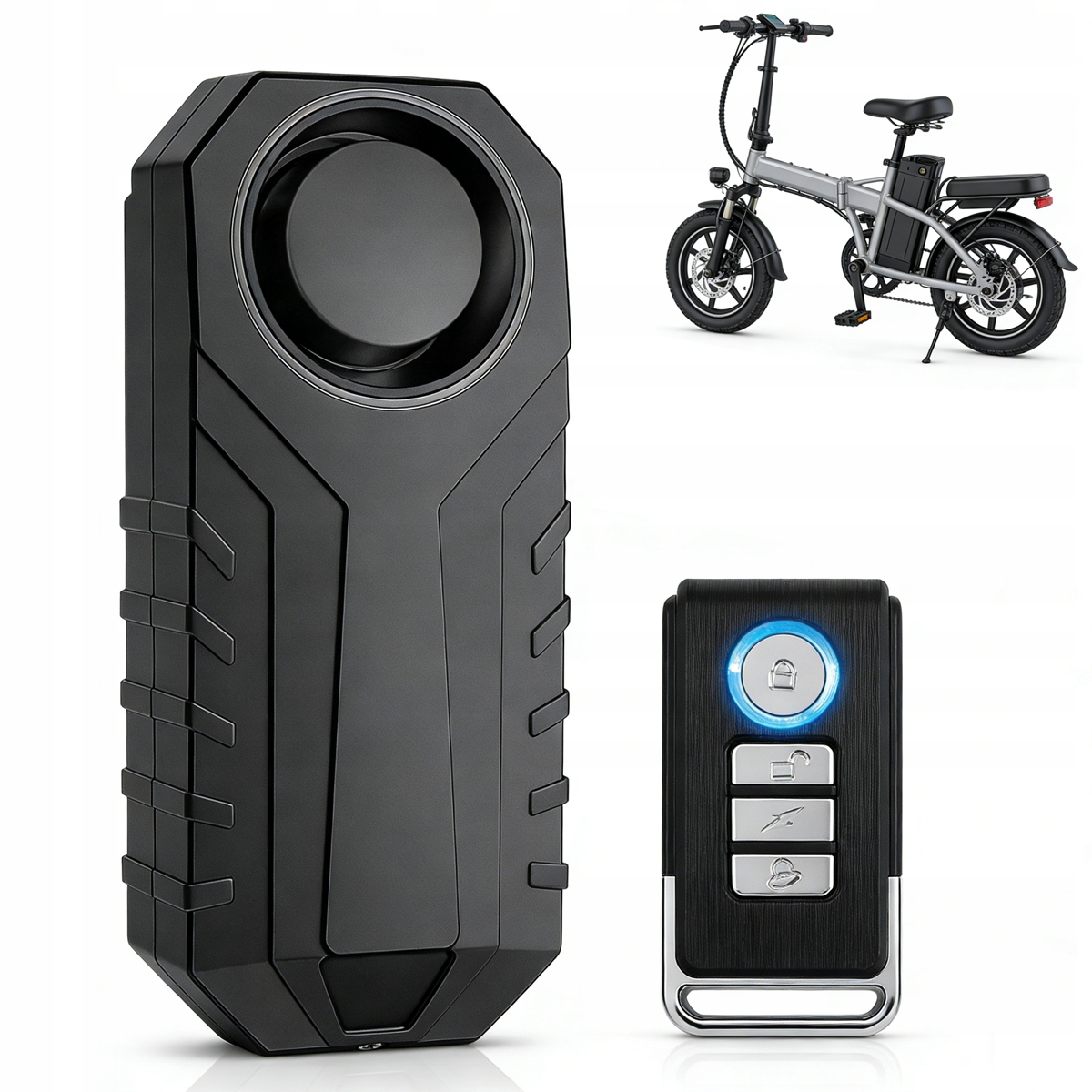 Alarm Antykradzieżowy Rowerowy Pilot 113dB Czujnik Bike Anti-Theft Alarm