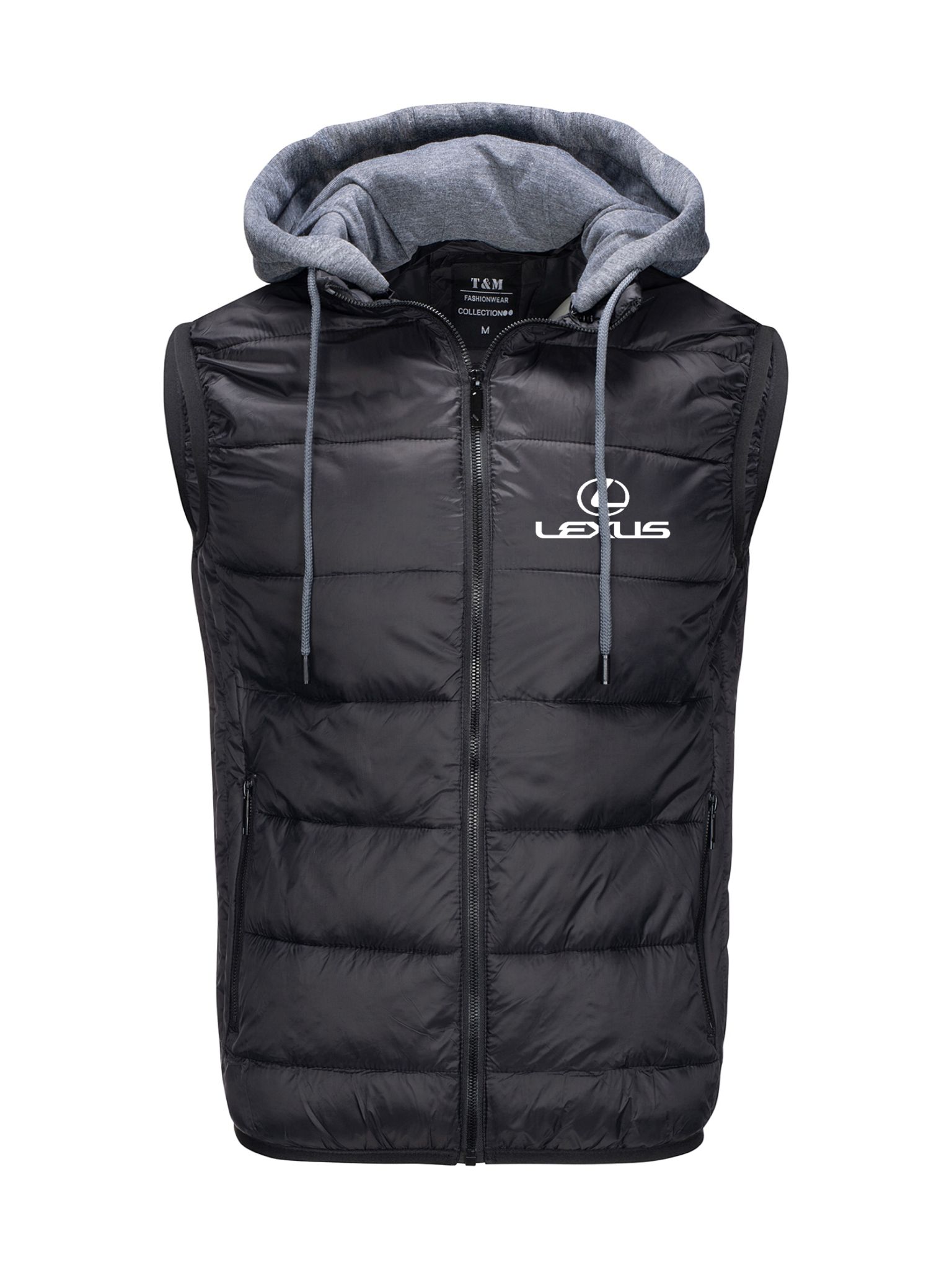 Pánská Prošívaná Vesta Lexus S Bunda Bez Rukávů , Černá, Velká L