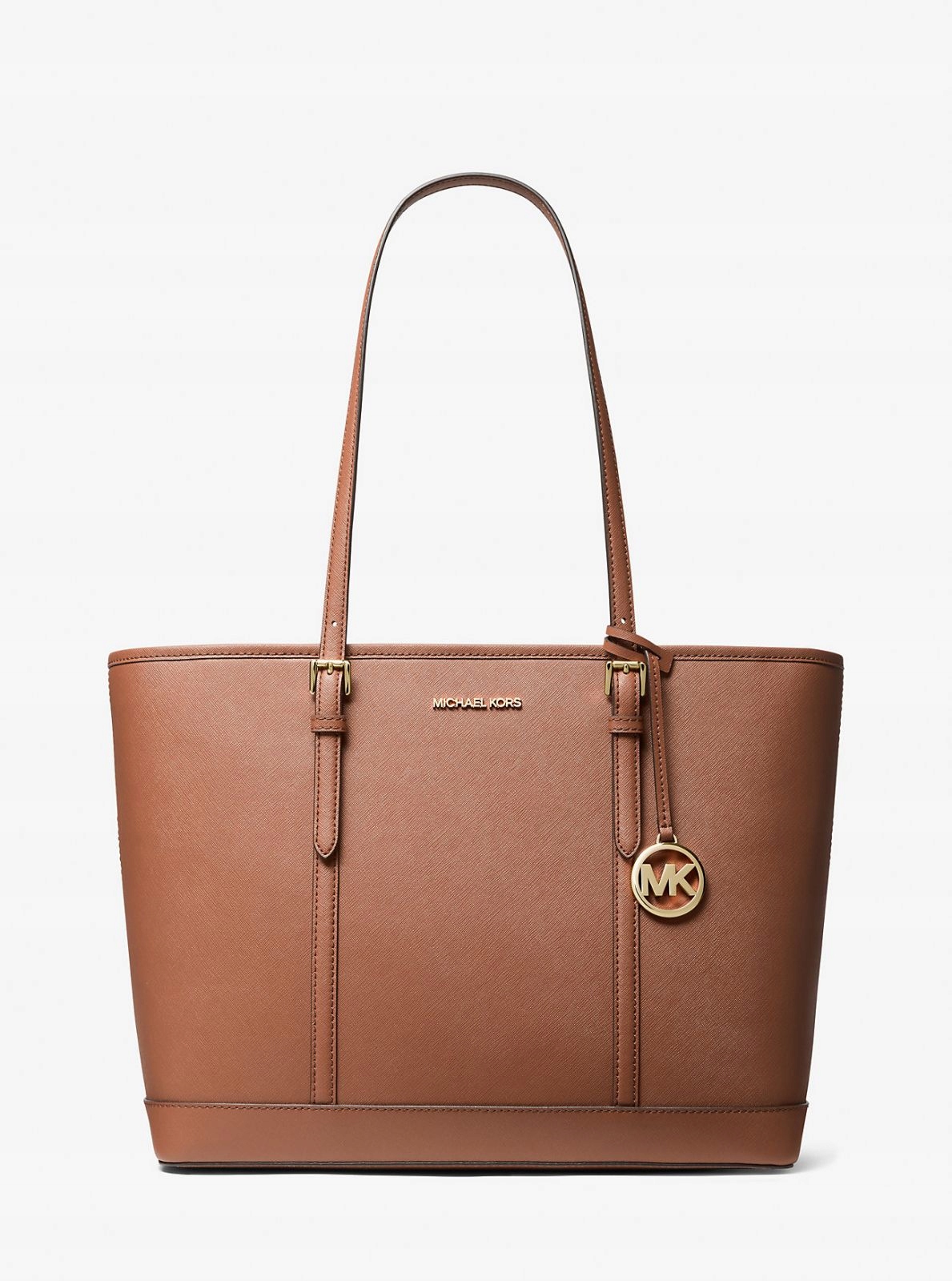 Michael Kors dámská velká kožená kabelka Jet Set Saffiano Large hnědá