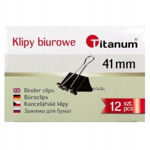 

Klipy Titanum BC41 41mm, 12 szt. czarne (71643)