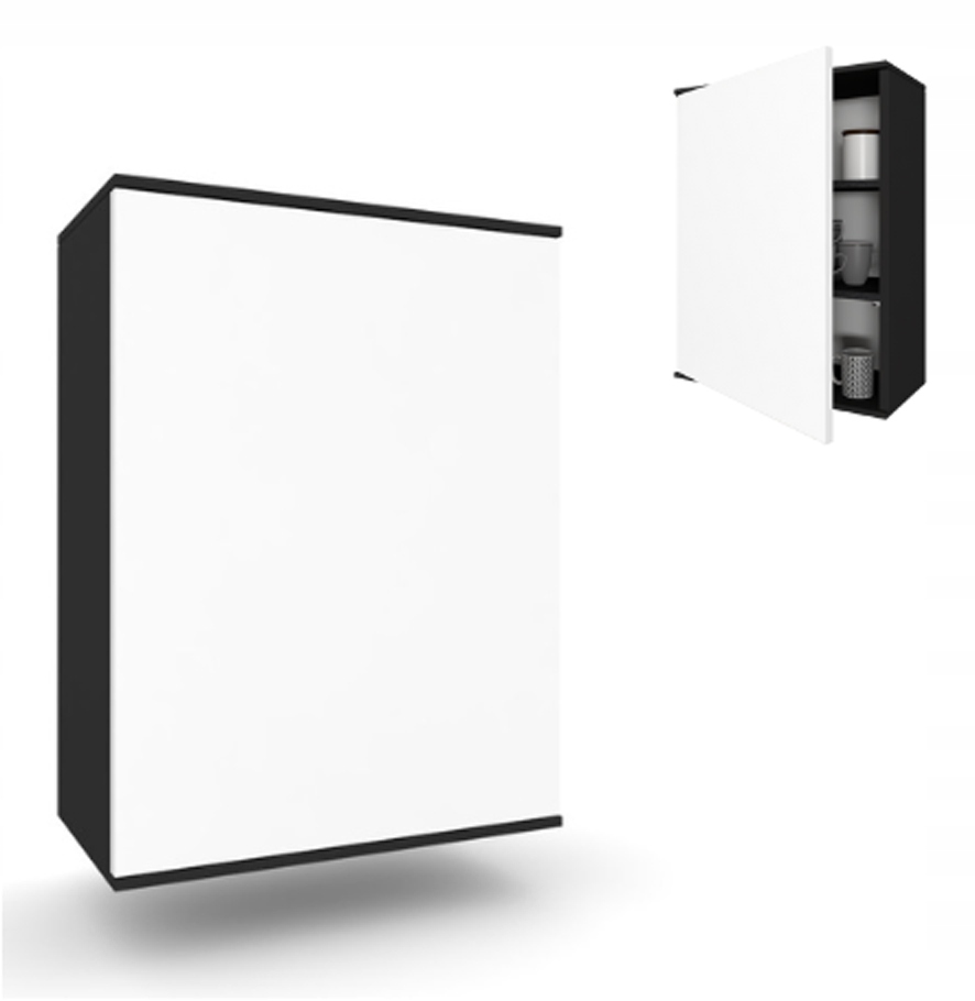 Kuchyňská skříňka závěsná horní Premium Kira Černá Bílá 60 cm