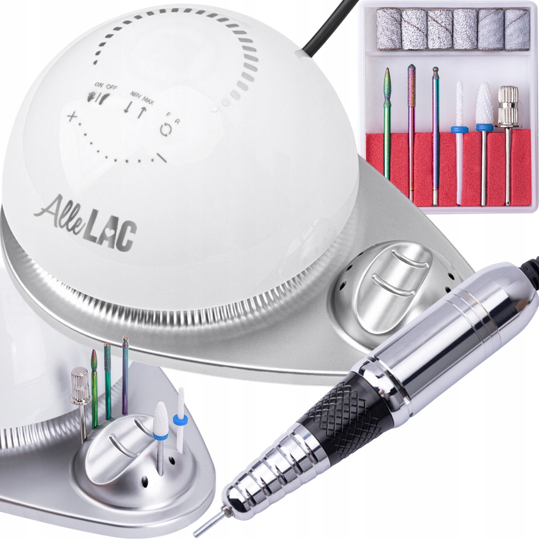 Profesjonalna Frezarka Do Paznokci Allelac M21 65W Mocna Frezy Kapturki