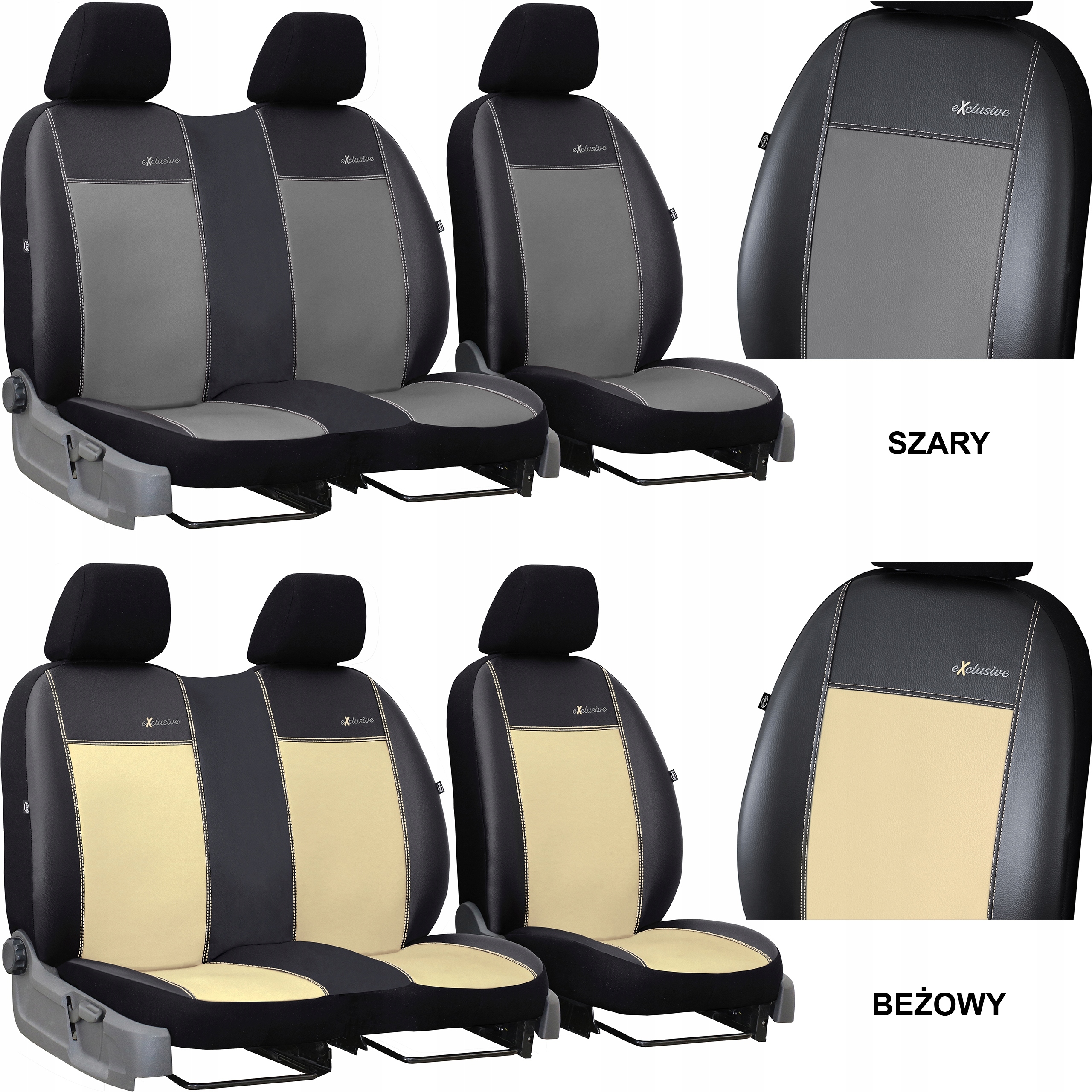 SKÓRZANE POKROWCE MIAROWE DO IVECO DAILY 5 2+1 Typ pokrowiec