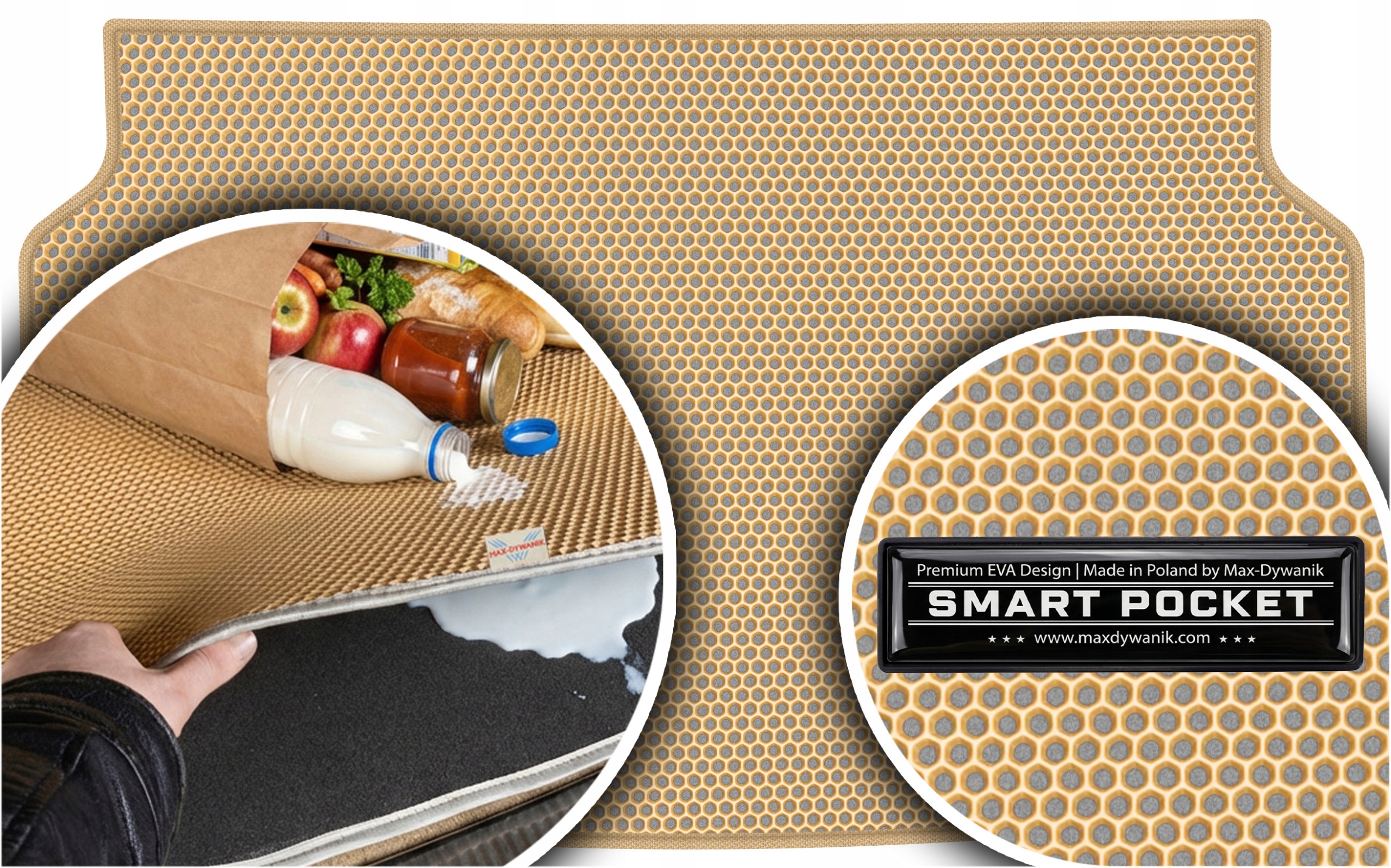 Toyota Yaris IV Hatchback od roku 2021 Vložka do zavazadlového prostoru Eva Smart Pocket Béžová
