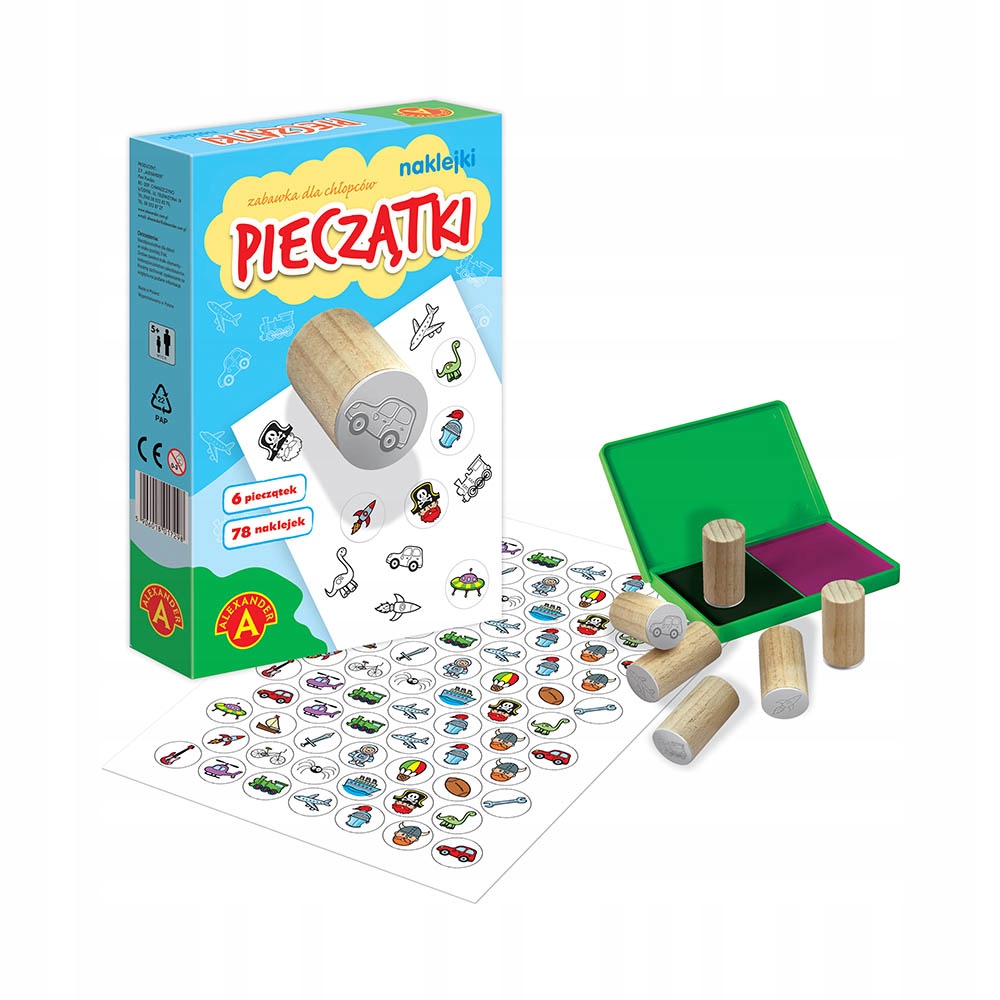 MAŁE PIECZĄTKI STEMPELKI I NAKLEJKI DLA CHŁOPCÓW Marka Alexander