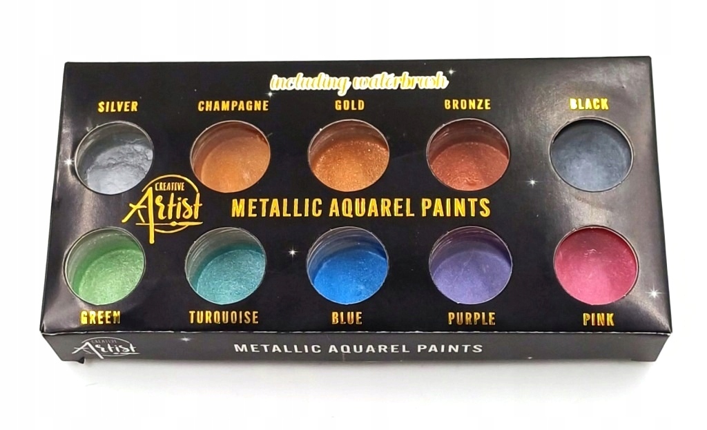 Farby akwarelowe zestaw akwareli 10 szt. akwarele akwarela + pędzel