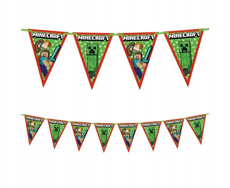 GIRLANDA MINECRAFT BANER URODZINY IMPREZA