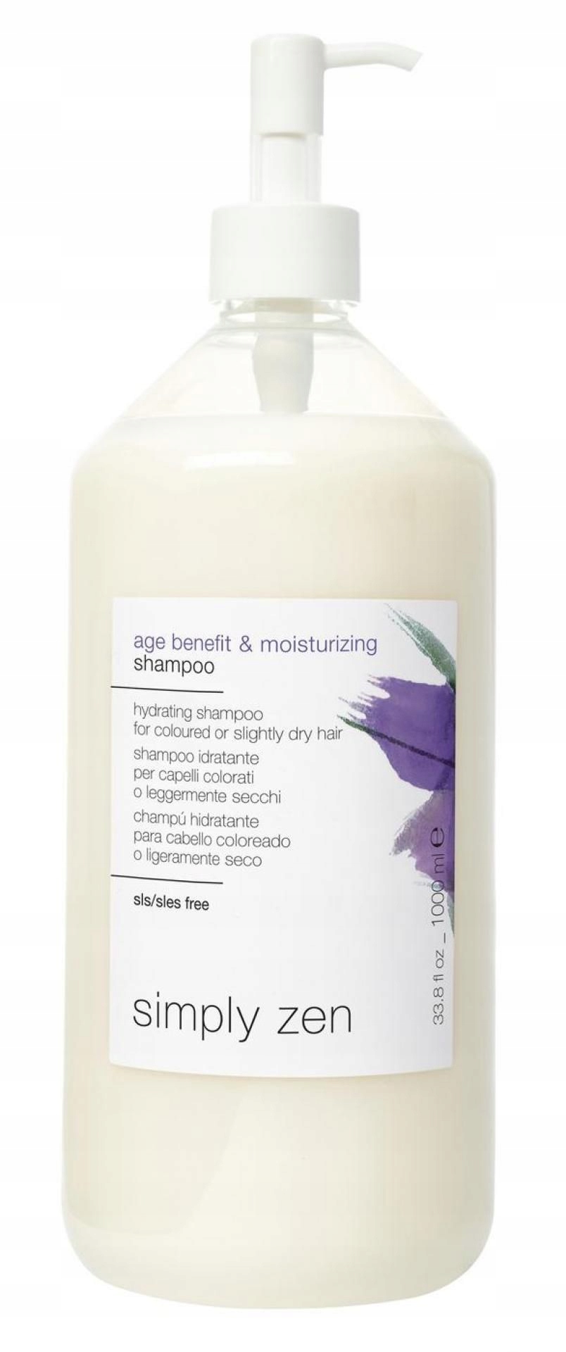 Simply Zen Age Benefit+moisturizing Shampoo 1000 ML Hydratační šampon pro zralé vlasy 1000 ml