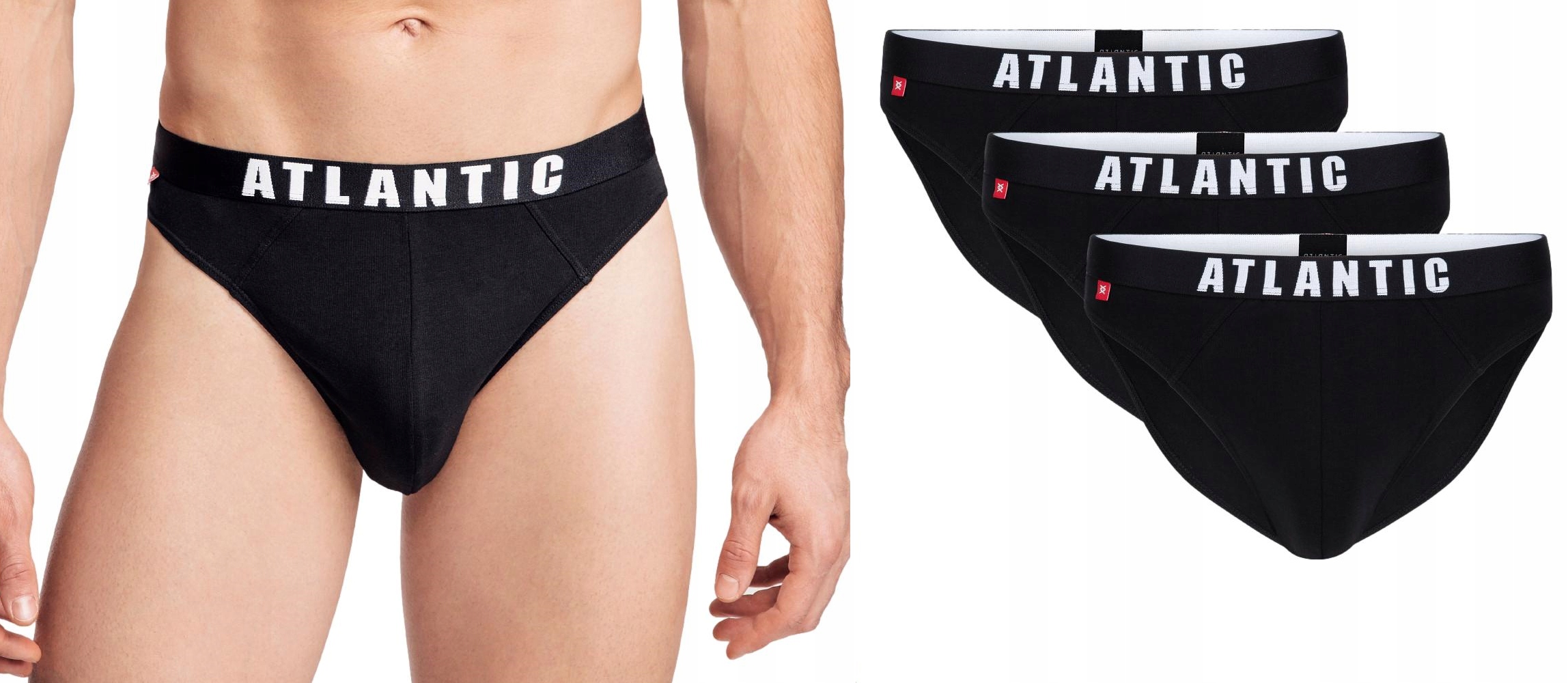 

Slipy majtki męskie Atlantic Premium 3-pak * L