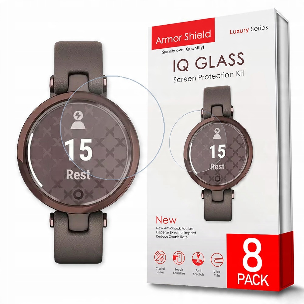 

8PACK Szkło Hybrydowe Do Garmin Lily Classic