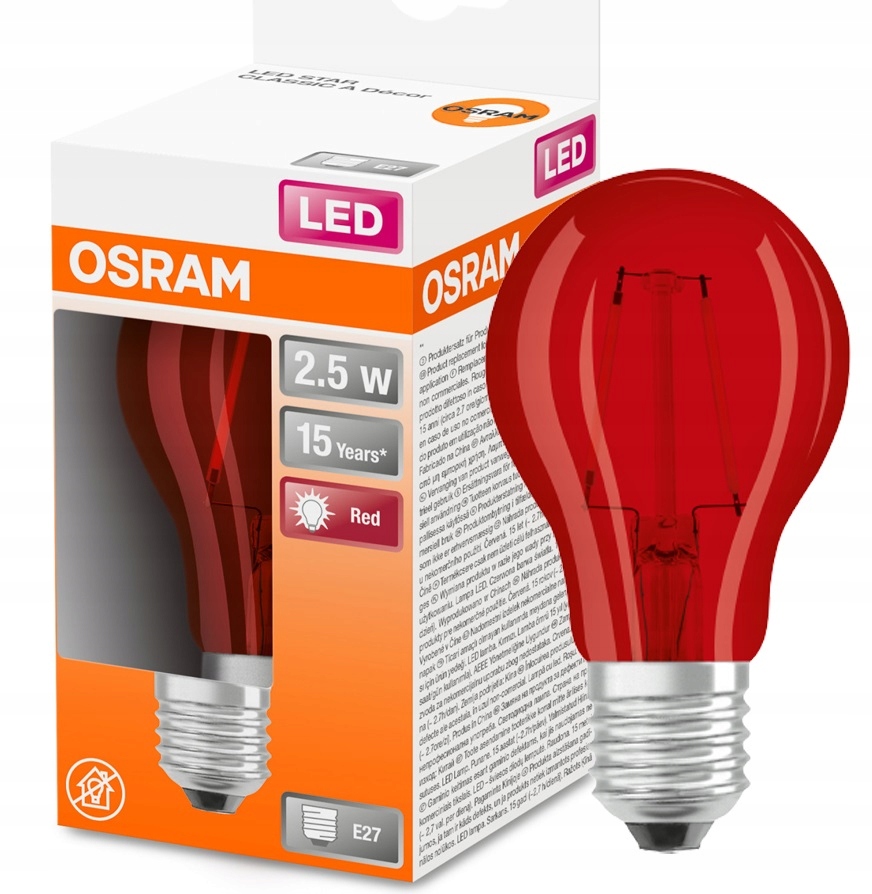 

Osram żarówka Led dekoracyjna 2.5W czerwona