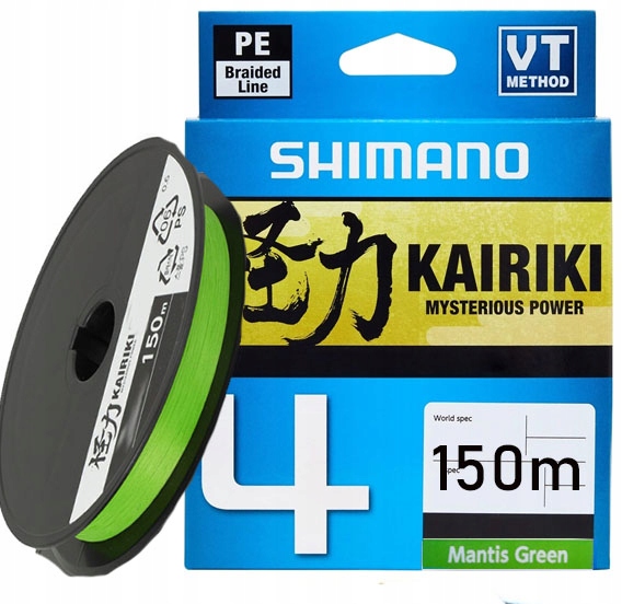 Plecionka Shimano Kairiki 4 150m 0,160mm 8kg green