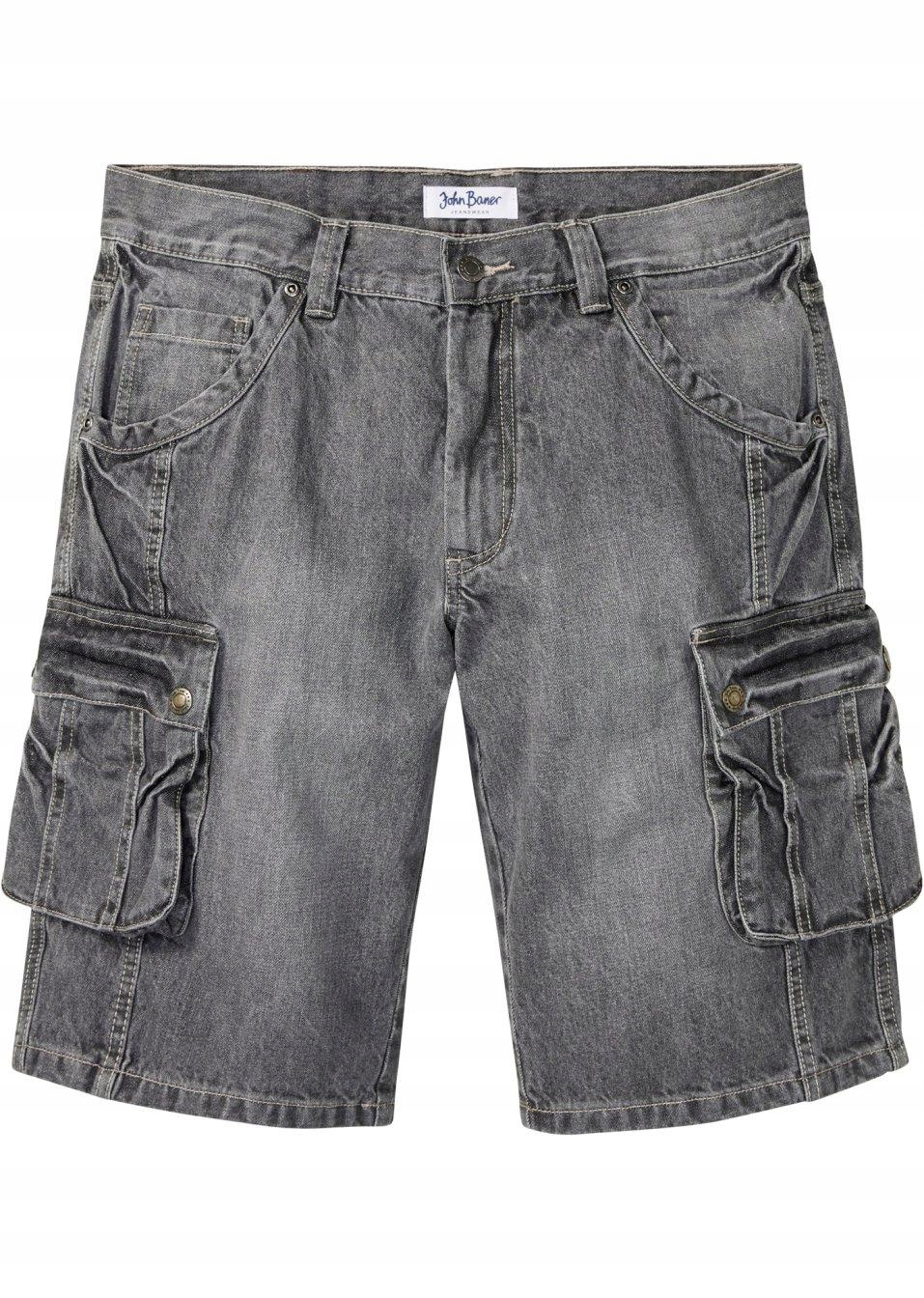 oma DŻINSOWE BERMUDY KIESZENIAMI BPC Z BOJÓWKI 52