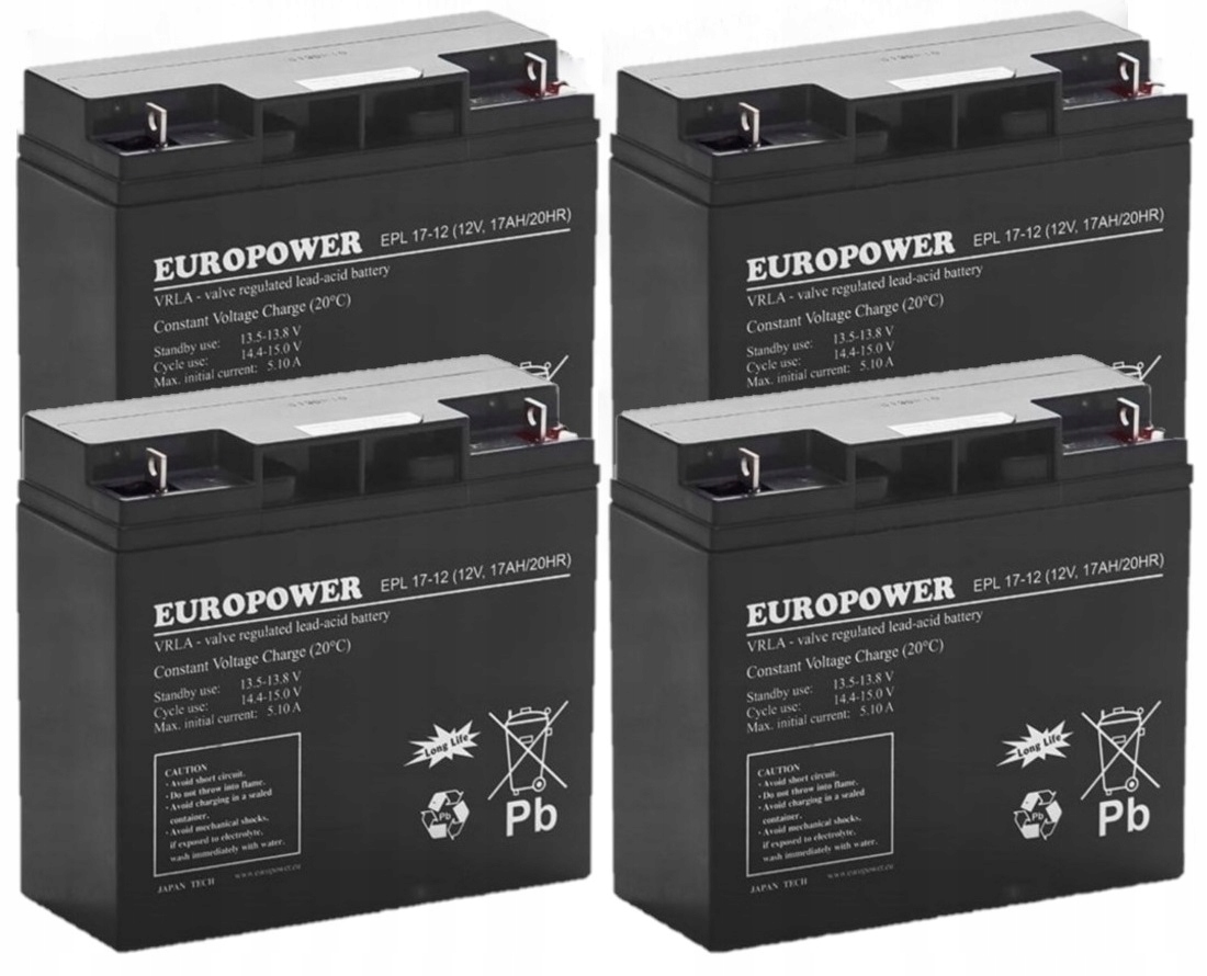 TBC40 Baterie Zestaw Akumulatorów Do Ups Apc Eaton Powerwalker 4x Epl 17-12
