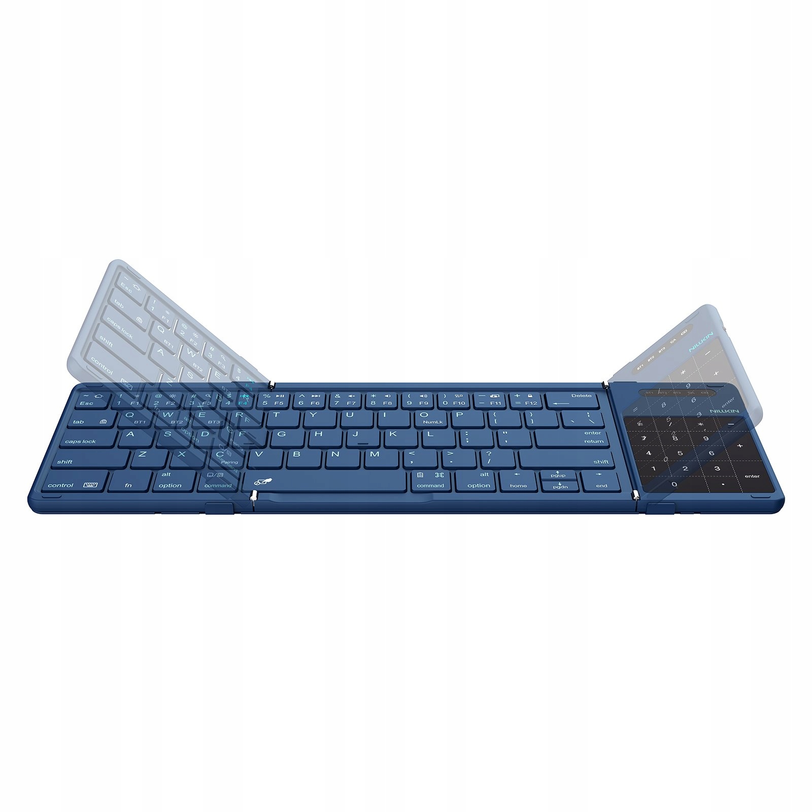 Nillkin Cube Pocket Keyboard Klávesnica Qwerty skladacia Bt touchpad Blue