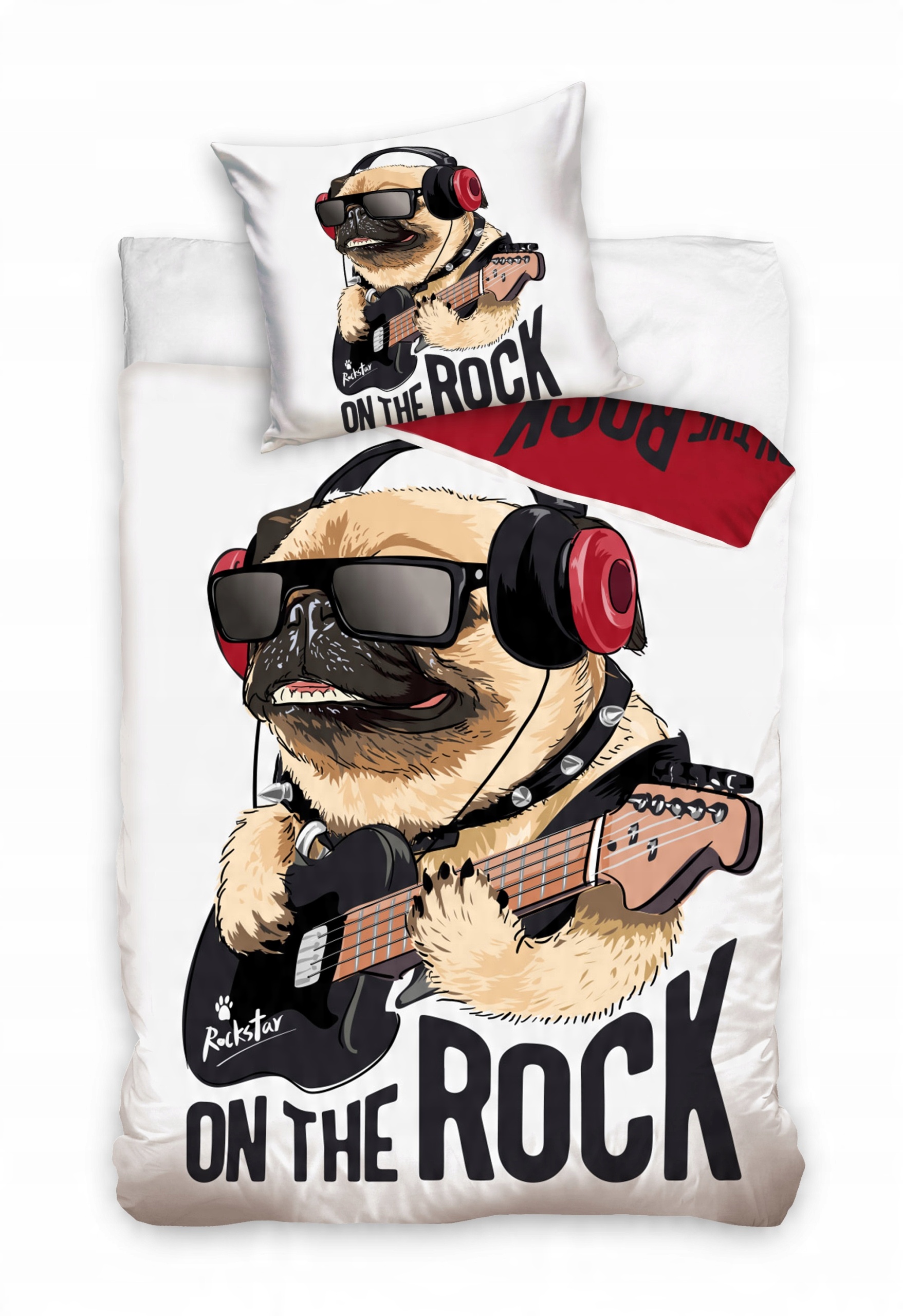 

Pościel baw. 160x200 Pies Piesek Muzyk Rock 1026