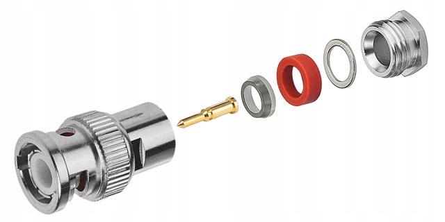 Wtyk BNC 50Ohm skręcany na kabel RG-58 Kod producenta 67300