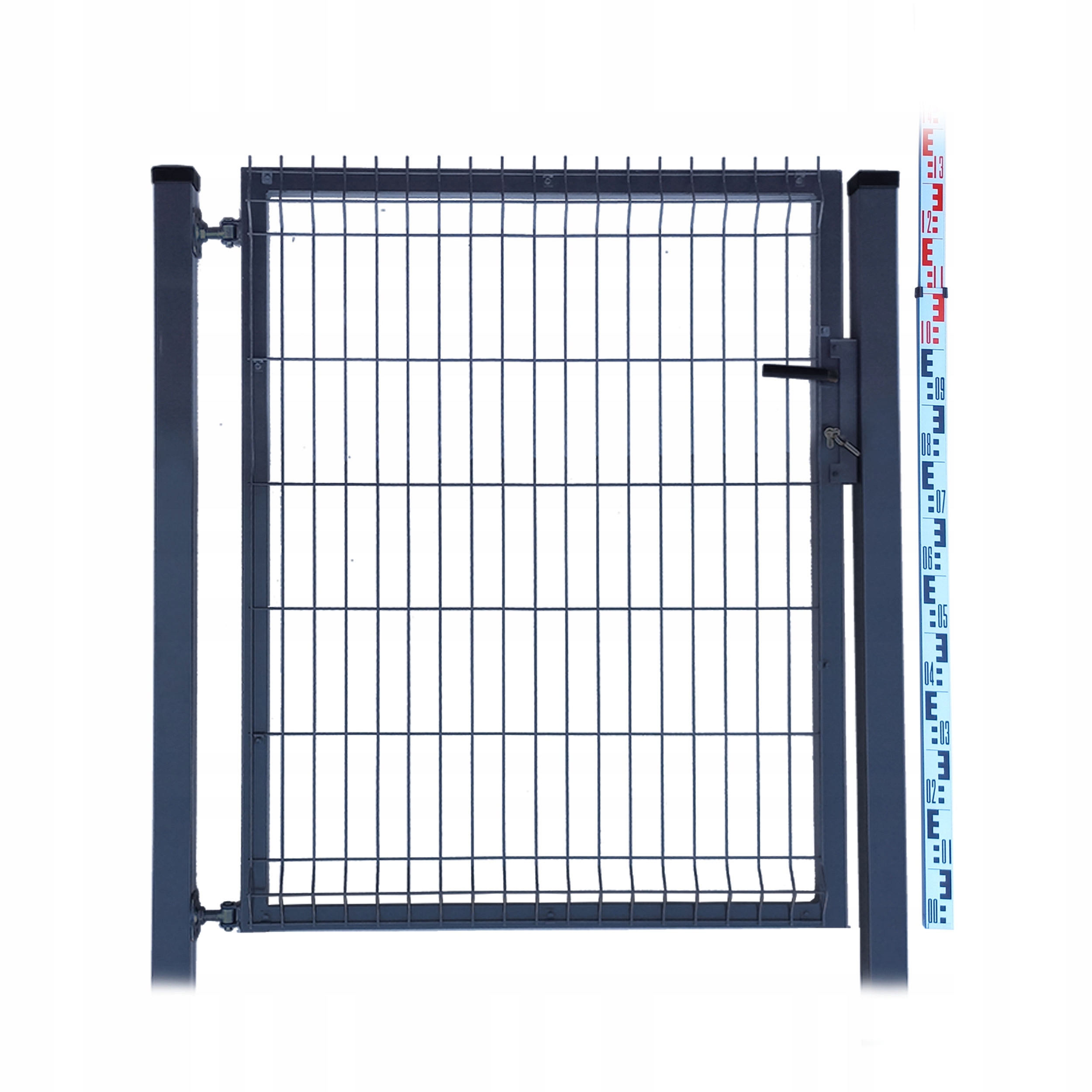 Branka 120 cm antracit grafit Panelová, dva sloupky RAL7016 plotová, 123 cm