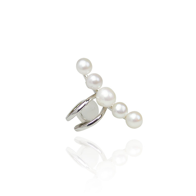 Stříbrná Náušnička S Pravými Perlami