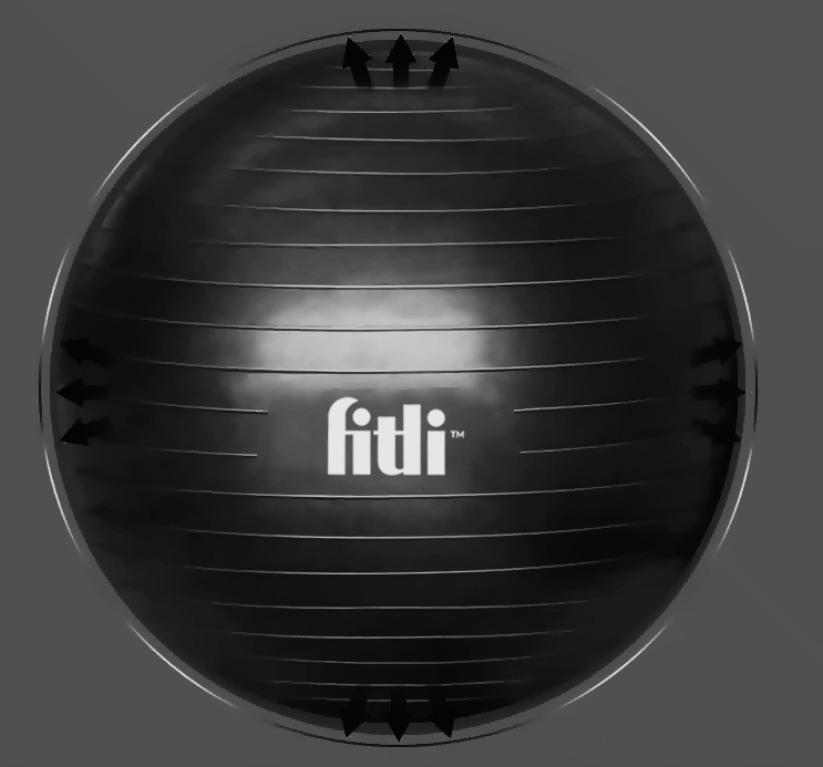 PIŁKA REHABILITACYJNA Gimnastyczna 75cm do ćwiczeń fitness ANTIBURST POMPKA Waga 1.26 kg