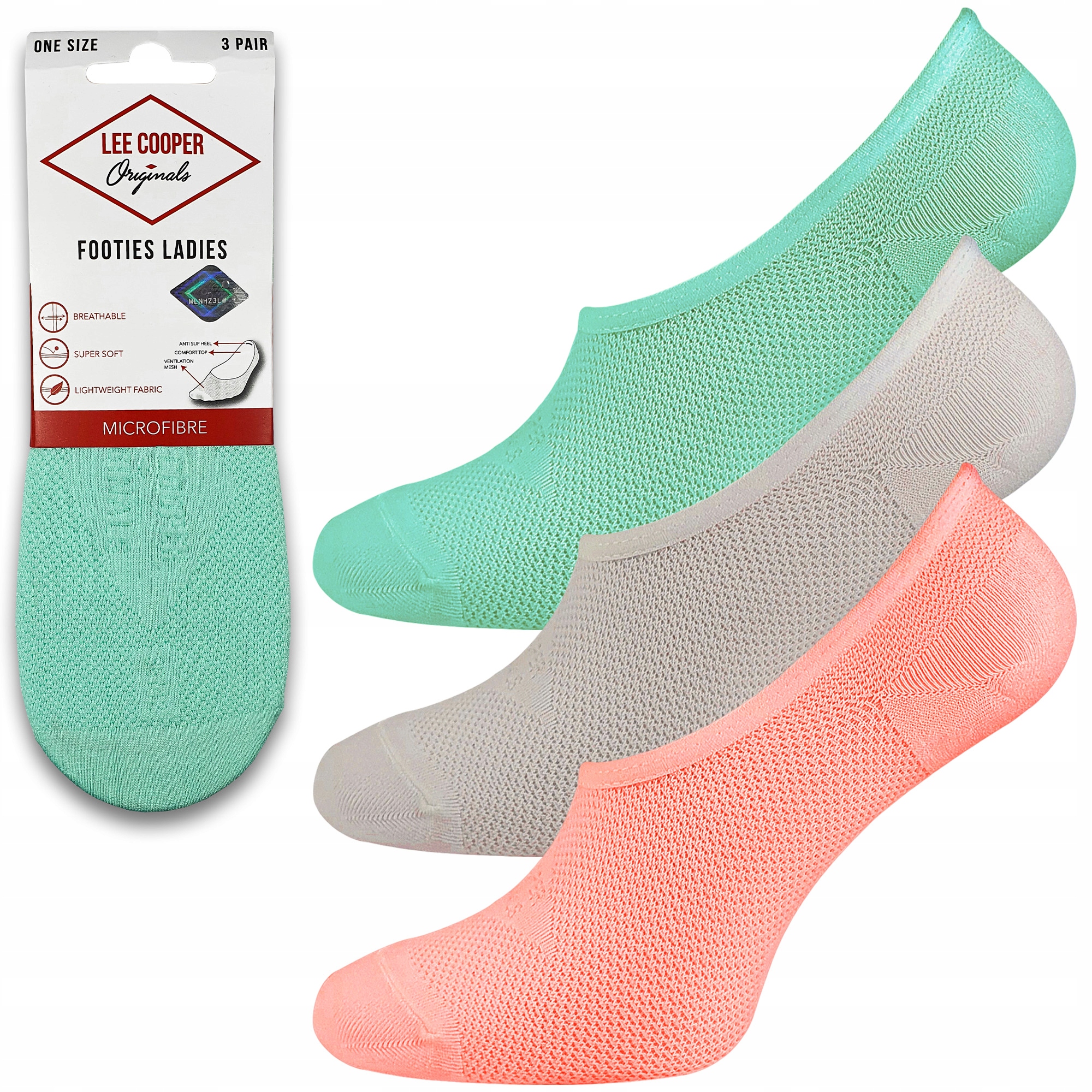 Krátké Ponožky 3-PAK Nízké Kotníkové Ponožky Lee Cooper 36-42