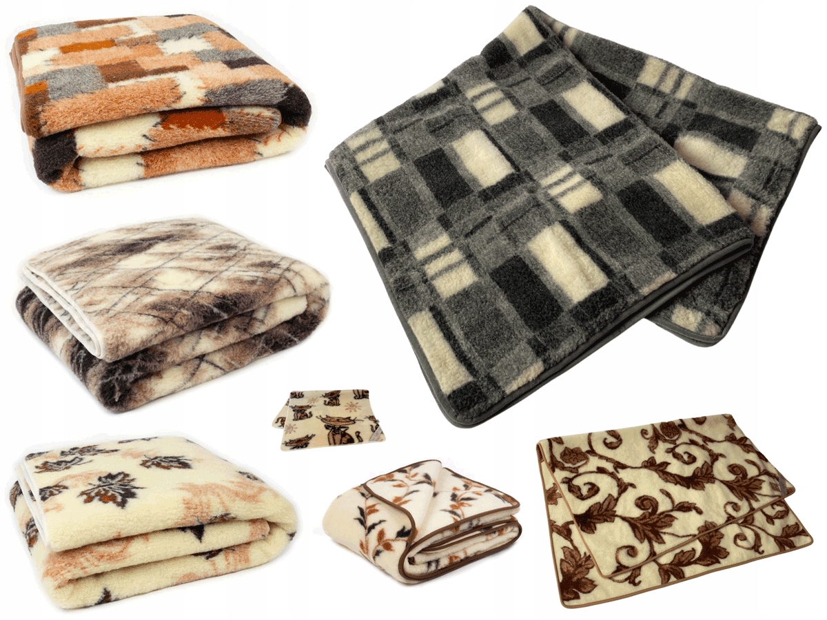 Koc wełniany 160X200 Merynos 100% Wełna Woolmar Kampol