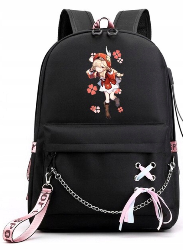 Szkolny Studencki Plecak Genshin Impact z USB