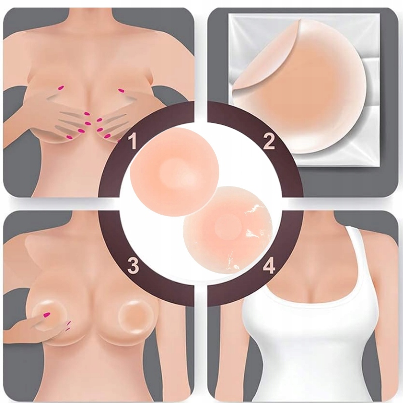SILIKONOWE NAKŁADKI NA SUTKI NASUTNIKI PRZYKLEJANE DO BIUSTU Nazwa koloru producenta zestaw,nasutniki,nasutnik,przyklejane,naklejane
