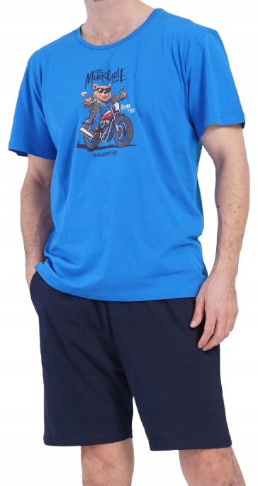 Vtipné Pyžamo Medvěd Na Motorkce Pro Medvídka Motorkáře XL