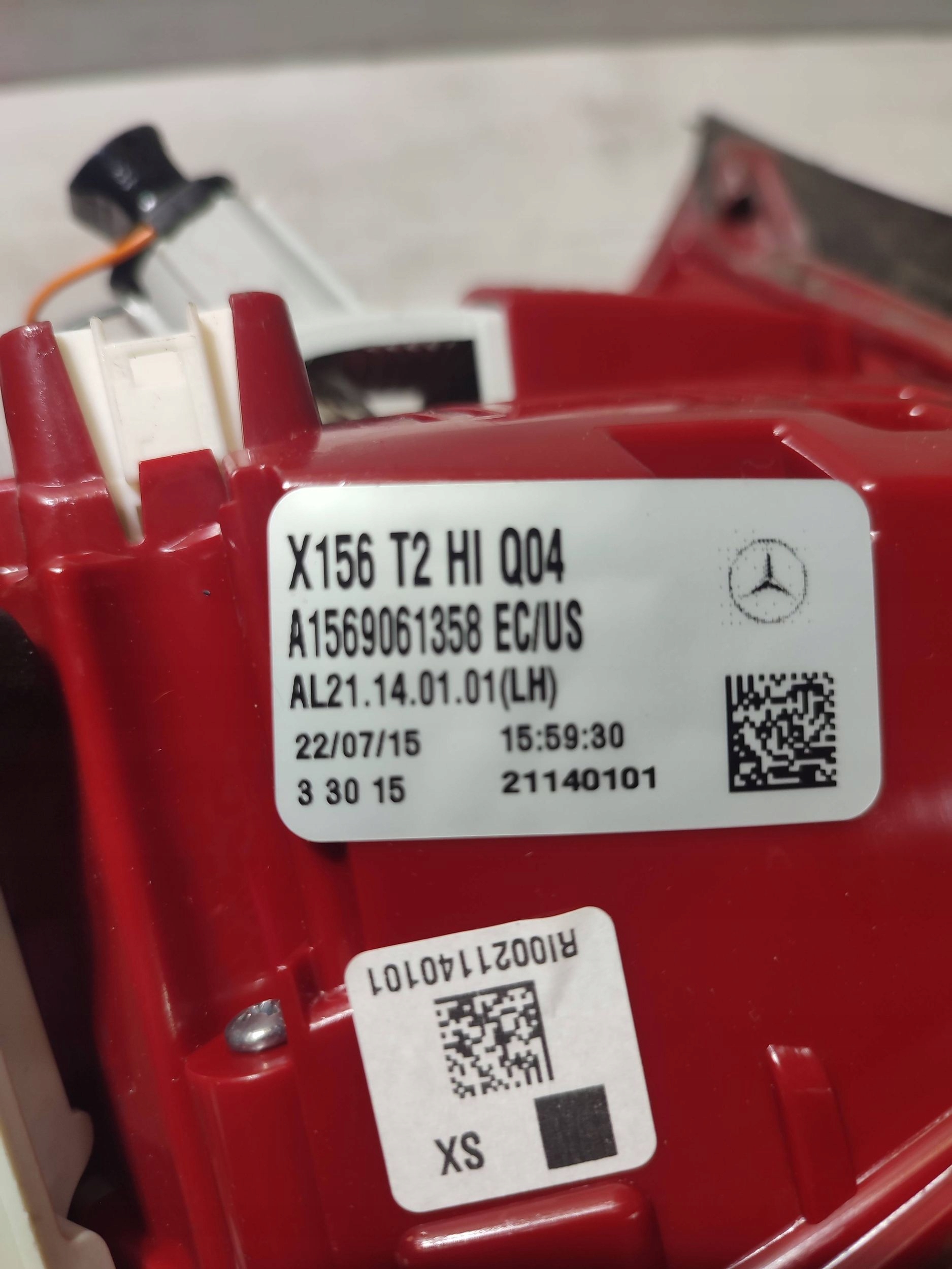 Mercedes-Benz GLA W156 2015 rear part side left light rear