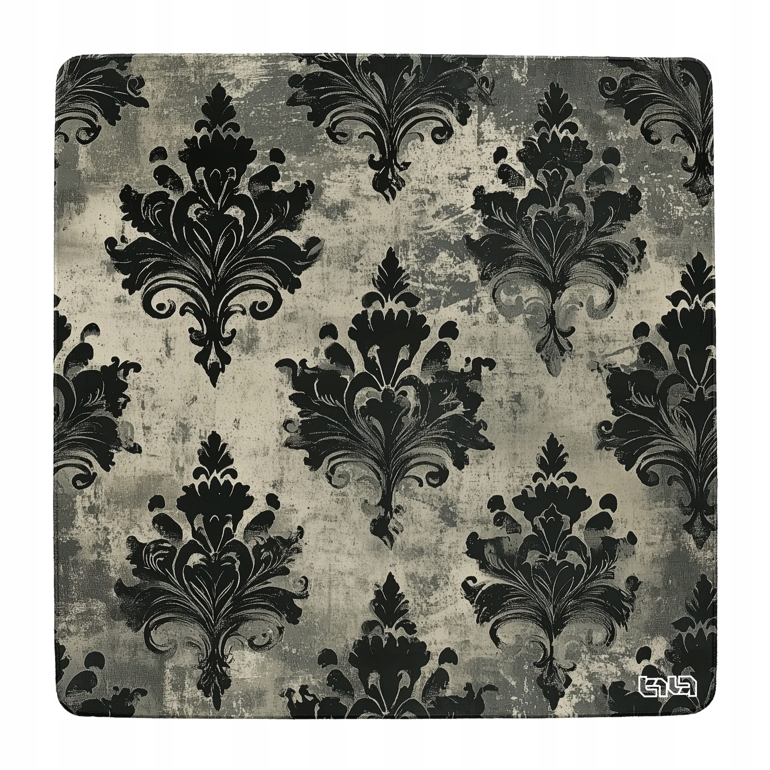 Mata Biurowa Pod Krzesło Czarne Trefle 100x100 Tilt Ergonomiczna