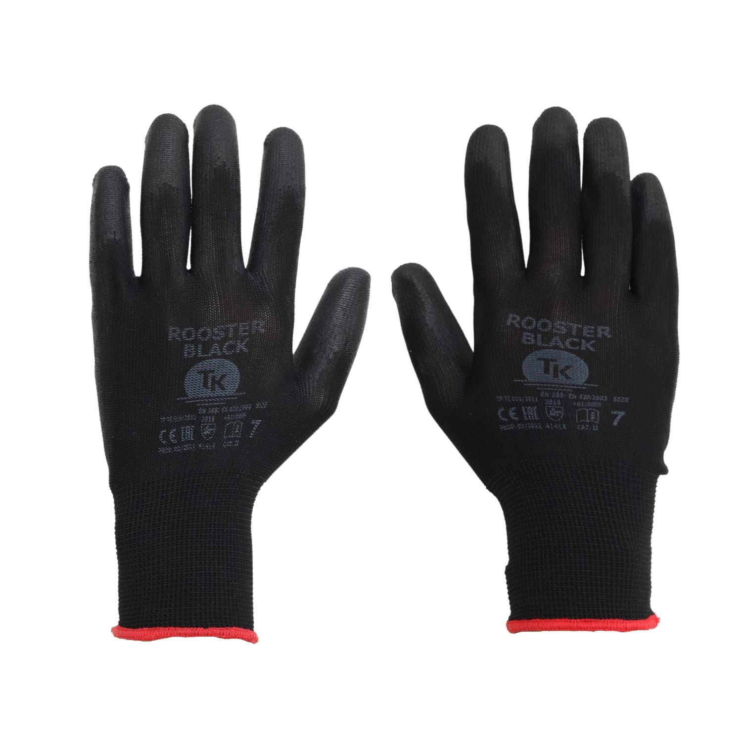 Rukavice, rukavice Tk Rooster Black pro kurýrní společnosti L, 120 párů