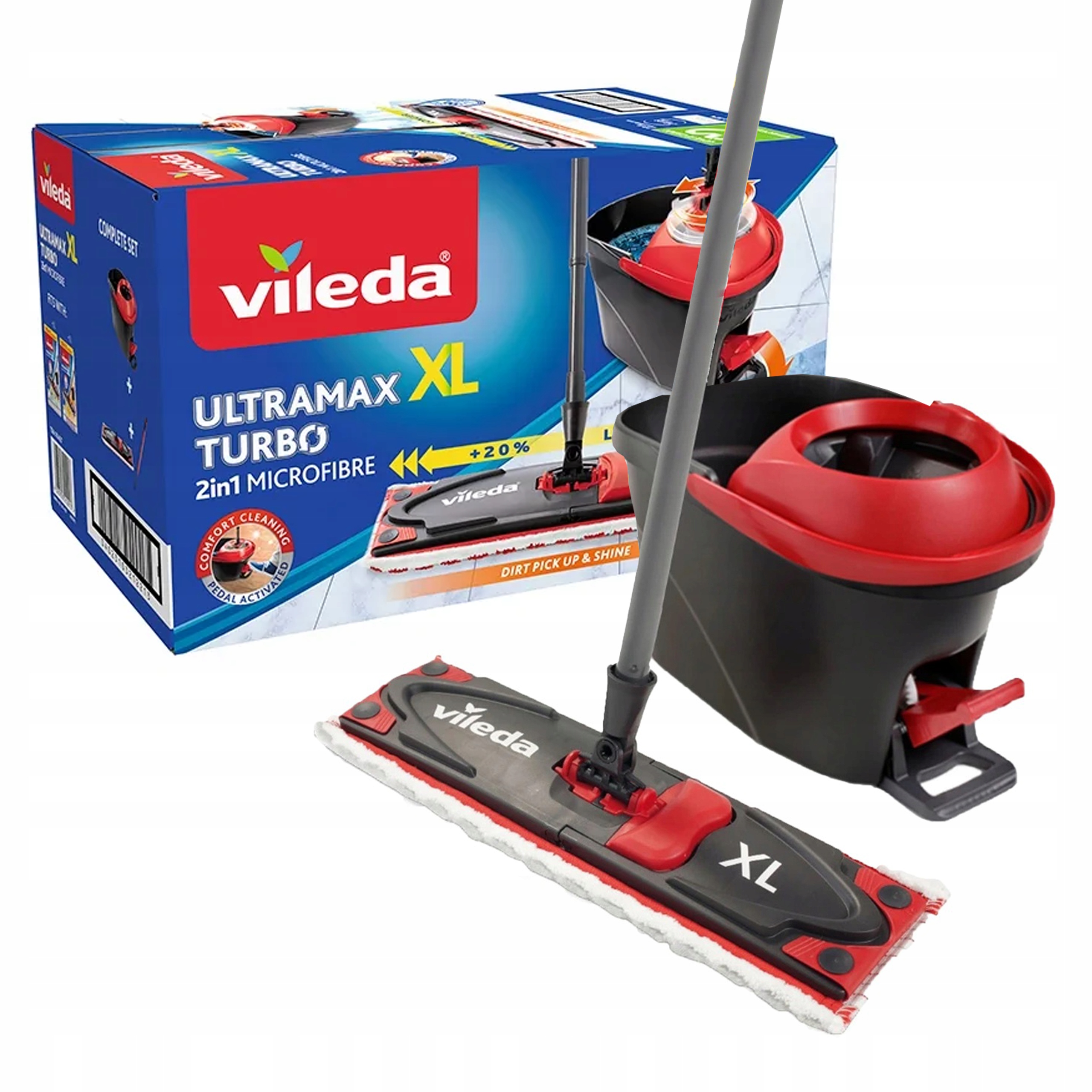 

Mop Vileda Ultramax Turbo XL obrotowy płaski 42cm