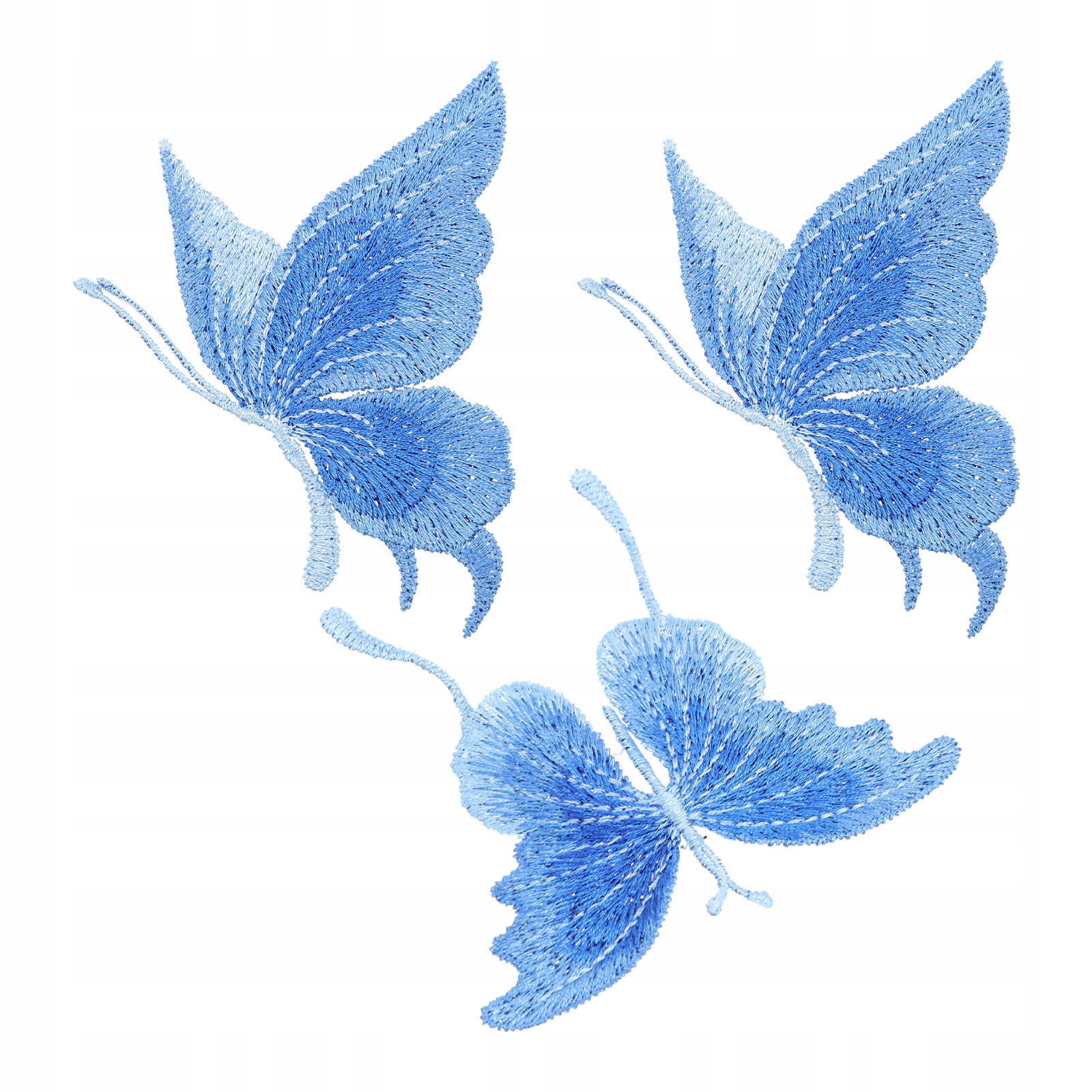 3 ks DIY nášivky na oblečenie motýle výšivky