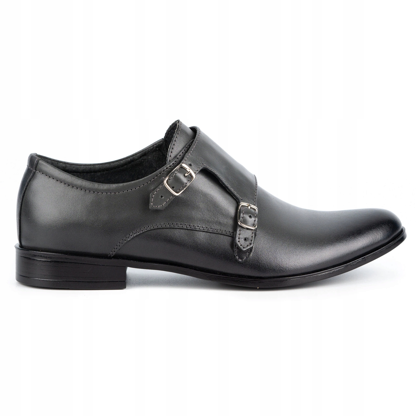 Společenské boty Monki 287LU šedé z polské přírodní kůže 39