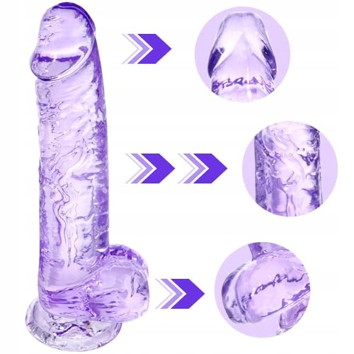 LILA Realistyczny Dildo 21 cm Dla Dorosłych G Punkt Anus — miniatura 2