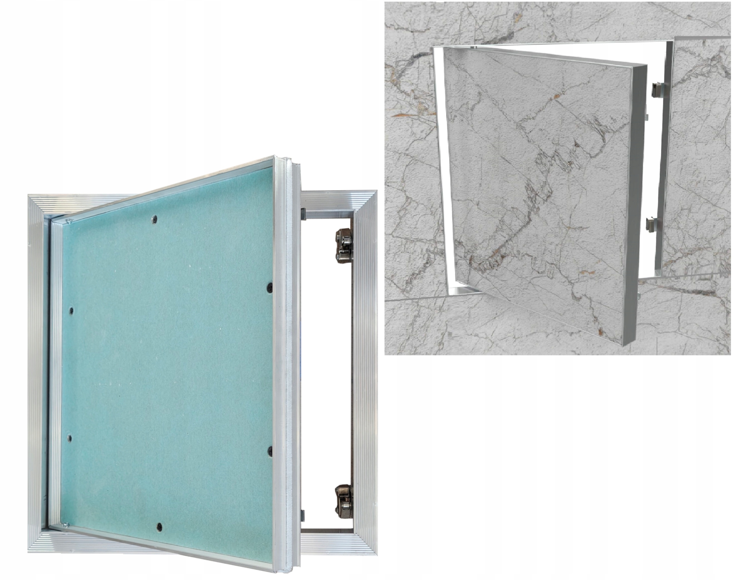 Drzwiczki do glazury 15x15 Rewizja pod płytki z uszczelką 150x150 Aluriv