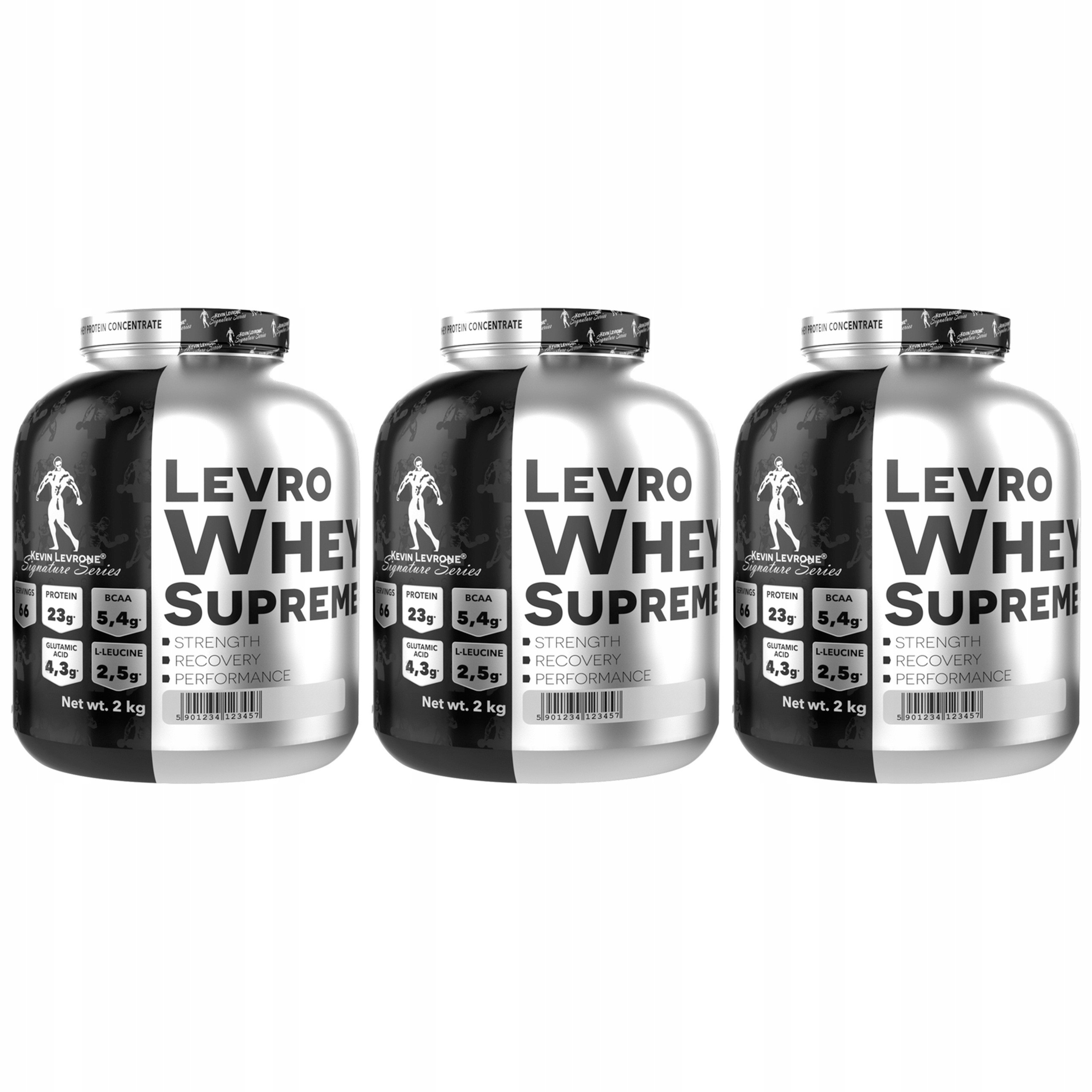 3x Kevin Levrone Whey Supreme 2000g Wpc Wpi Protein