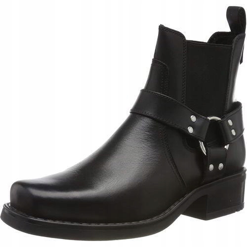 WOODLAND KOWBOJKI MĘSKIE CZARNE SKÓRZANE 46 1ŻDA