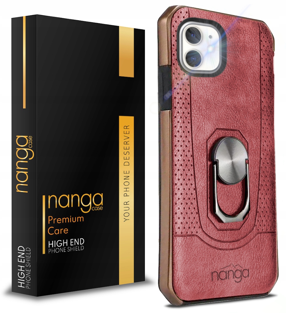 

Etui Pancerne Vintage Ring Do Iphone 11 Brąz