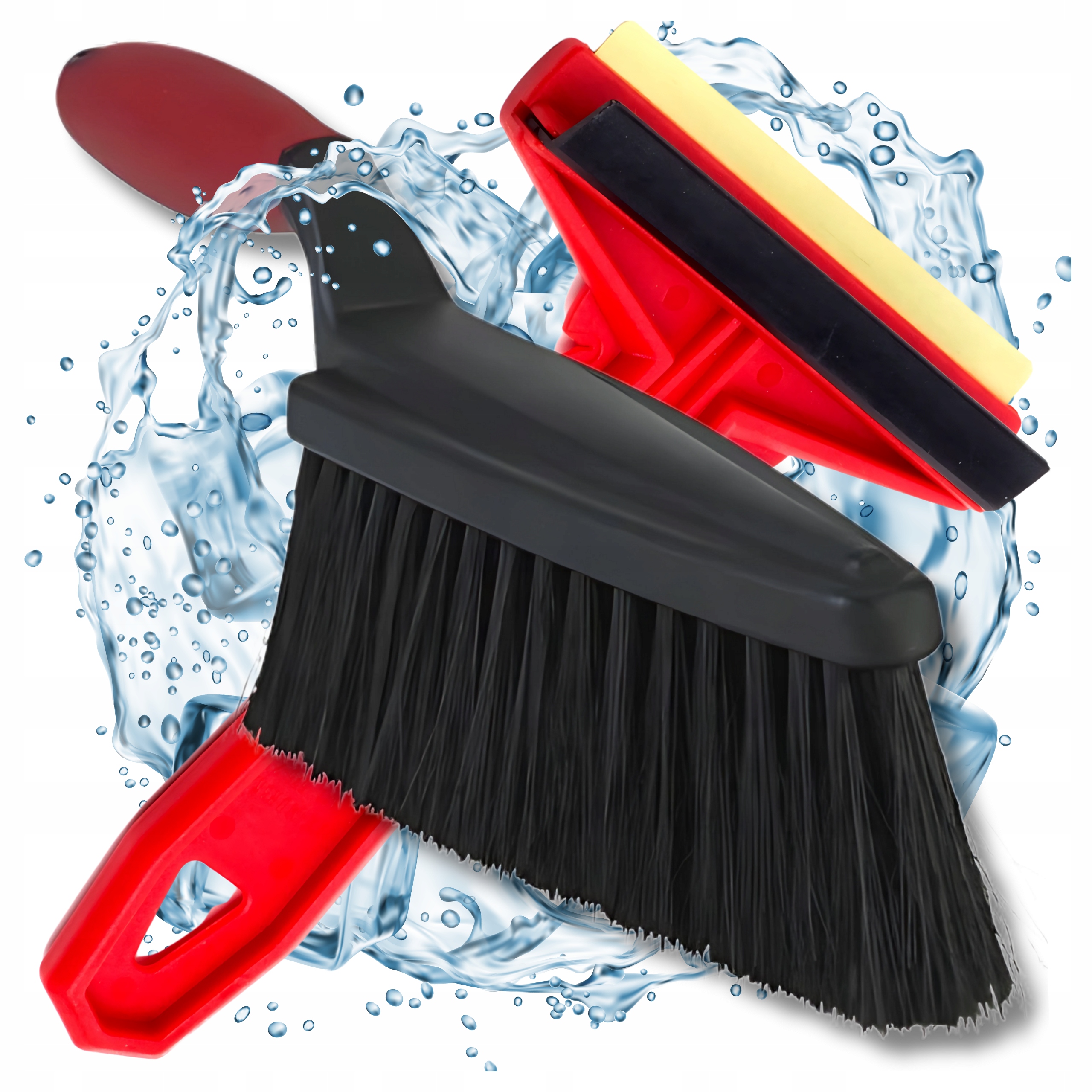 SZCZOTKA DO ODŚNIEŻANIA SAMOCHODU AUTA DUŻA BEZPIECZNA + SKROBACZKA DO SZYB