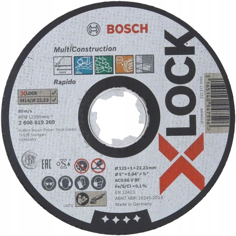 Tarcza tnąca prosta 125x1,0mm X-lock Bosch 2608619269