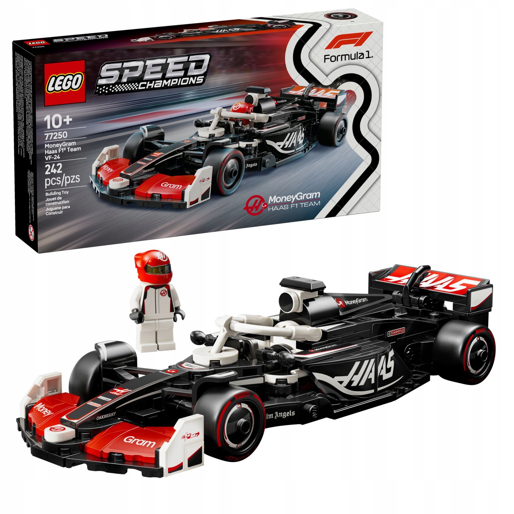 Lego Speed Champions 77250 Formule F1 Moneygram Haas Team VF-24