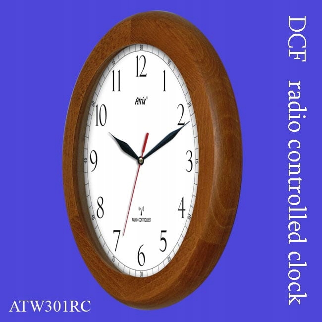 

Zegar drewniany sterowany radiowo P1 c.dąb