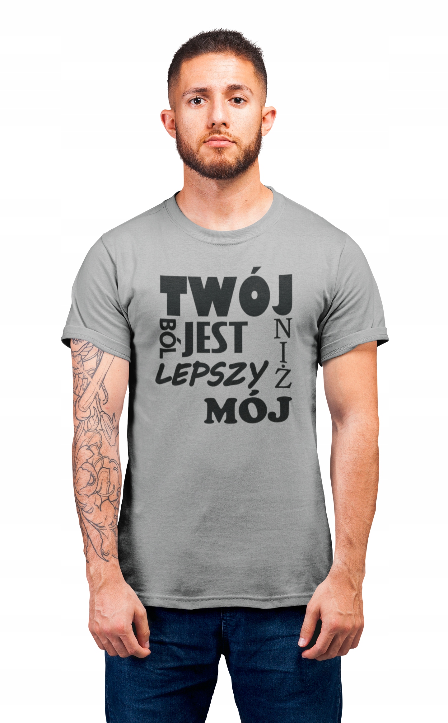 

Koszulka Męska Twój Ból Jest Lepszy Niż Mój Hit