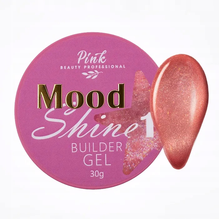 Pink Mood Shine Gel č.1 gel s broskvovými částečkami (30 ml)