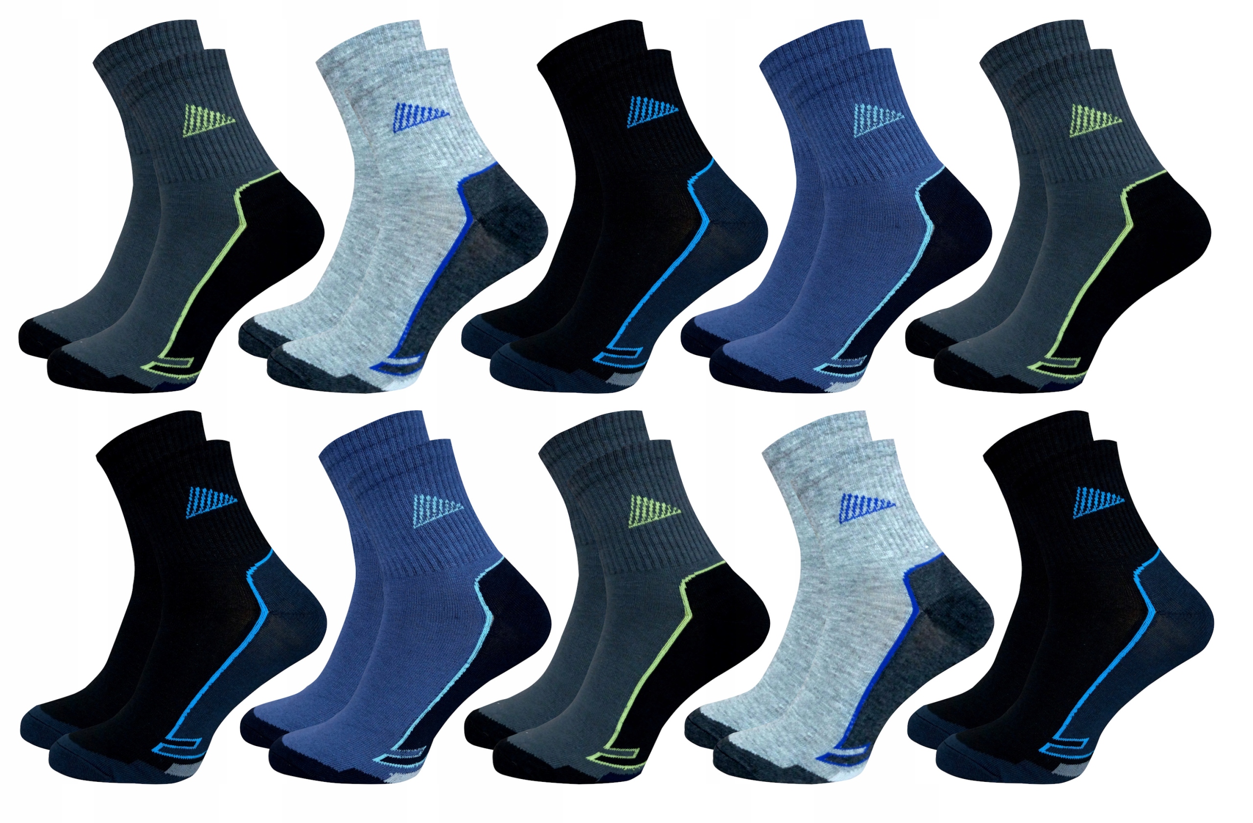 

10x Skarpetki męskie Skarpety długie 42-46 Cotton