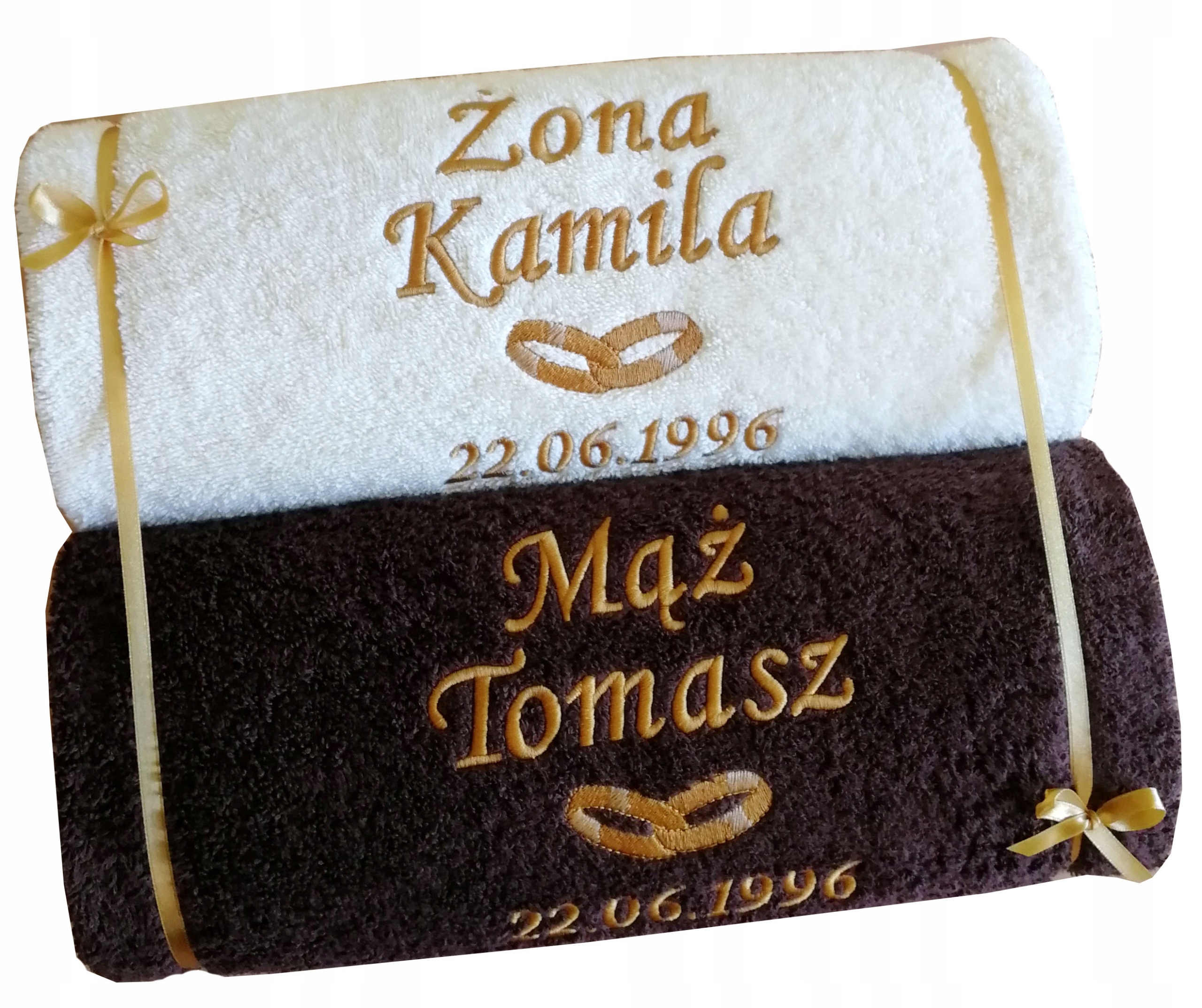 PREZENT na 20 porcelanową rocznicę ślubu RĘCZNIKI